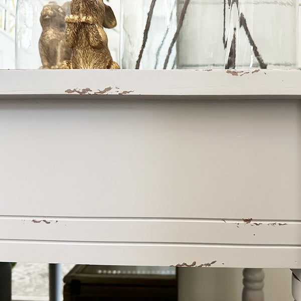 Grey Weathered Finish Wood Console Table