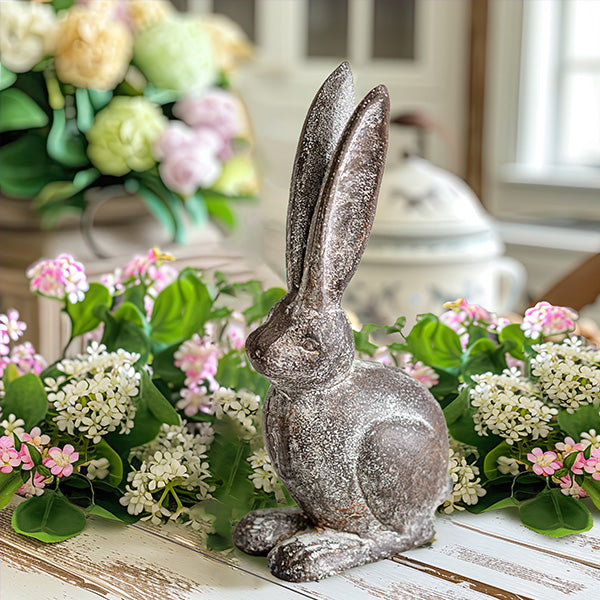 Distressed Finish Hare Statue