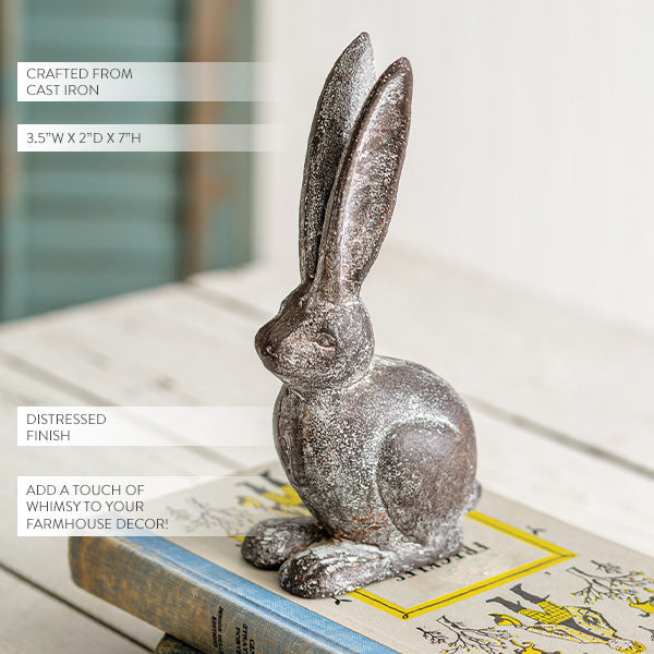 Distressed Finish Hare Statue