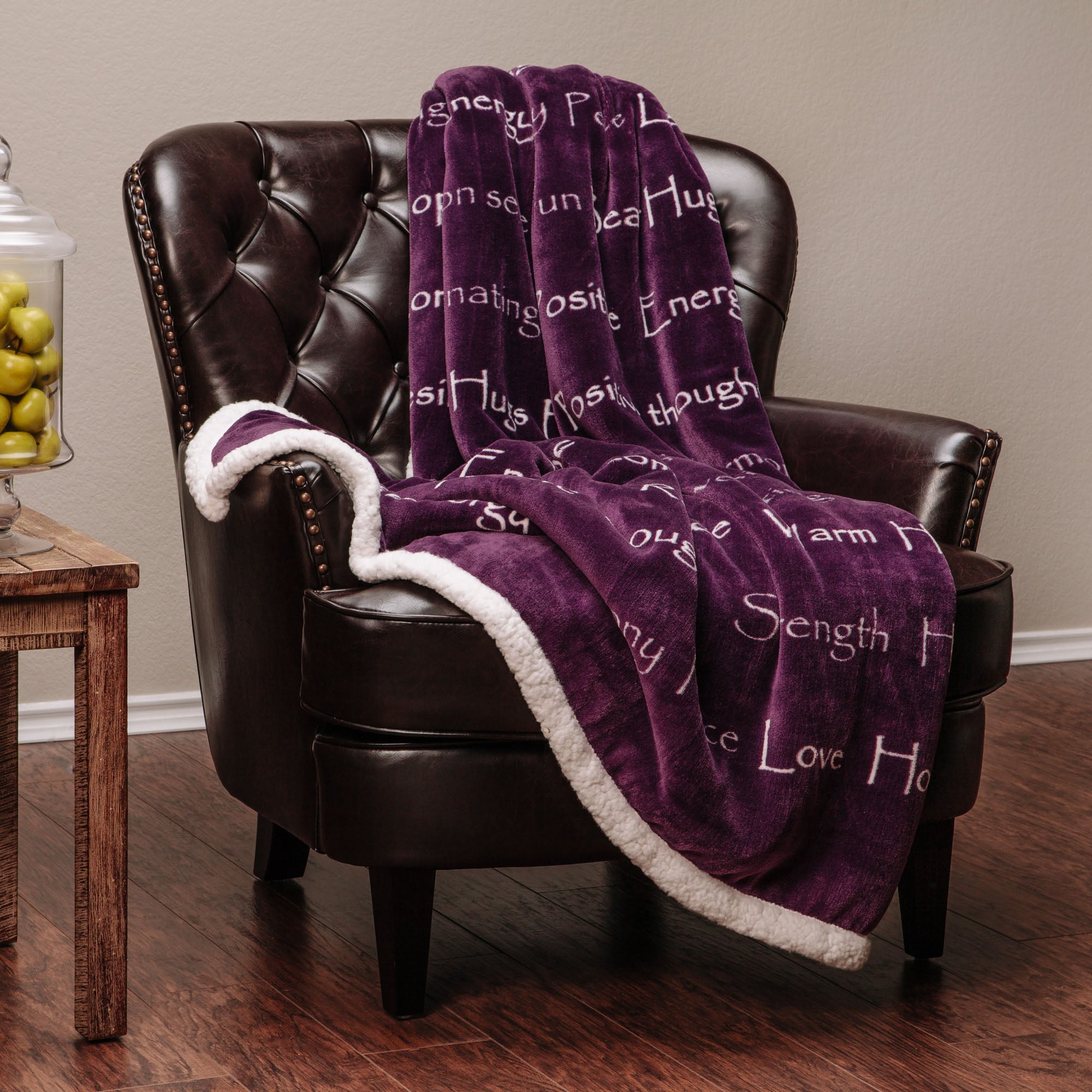 Gift Faux Fur Comfort Words Throw Blanket-Tolkye