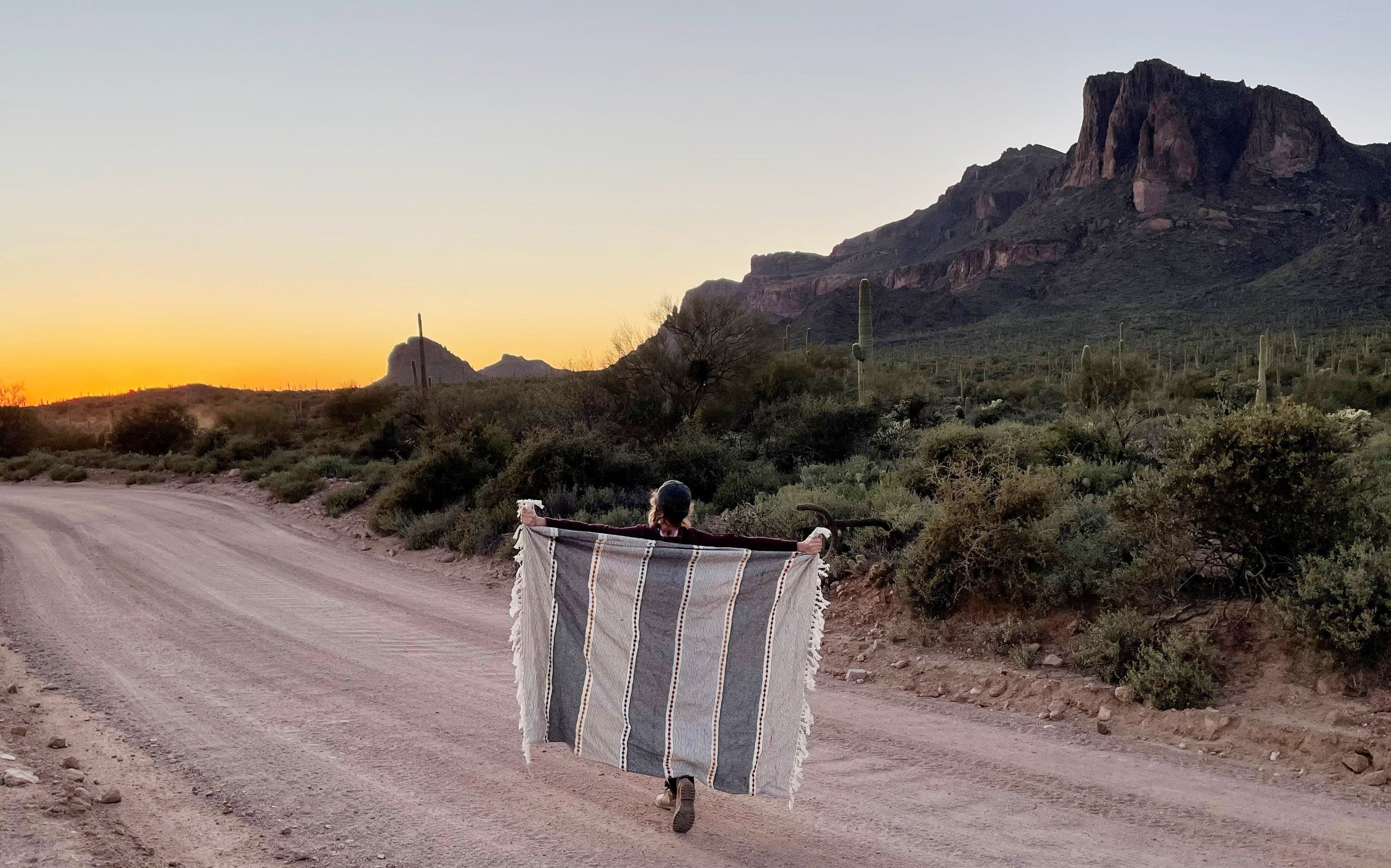 Herringbone Stripe Yarn Dyed Cotton Woven Tassel Throw-Tolkye