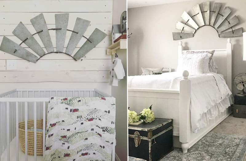 58 Inch Half Windmill Decor