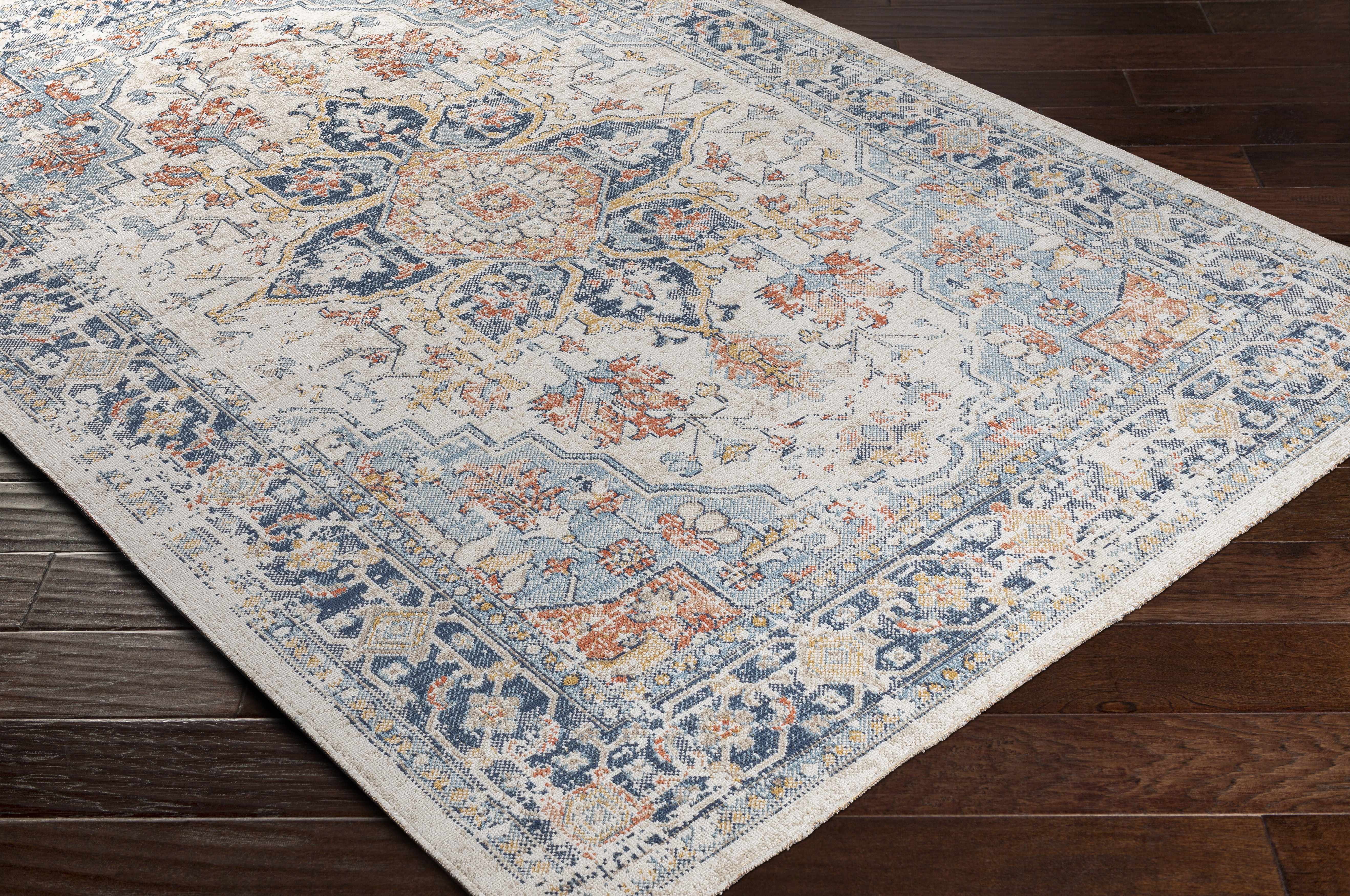 Ornate Distressed Outdoor Rug