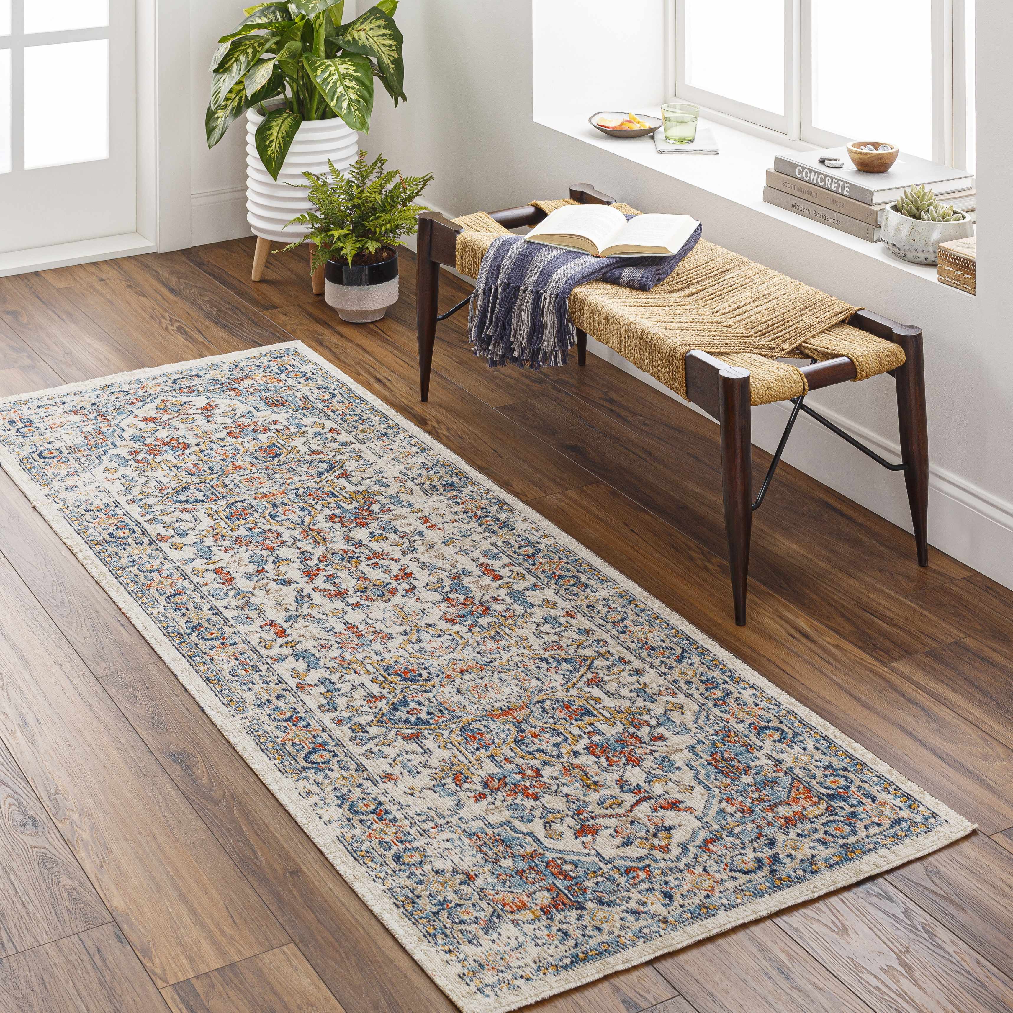 Ornate Distressed Outdoor Rug