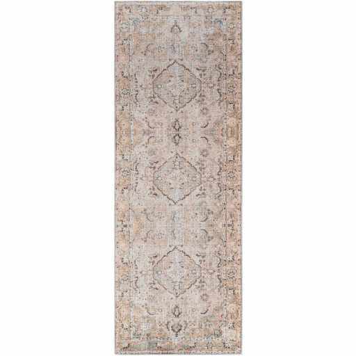 Terracotta Brown Vintage Washable Area Rug