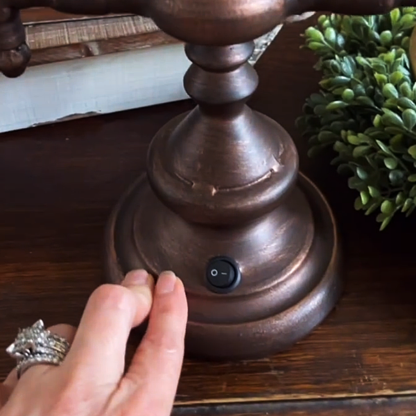 LED Vintage Candelabra Tabletop Lamp