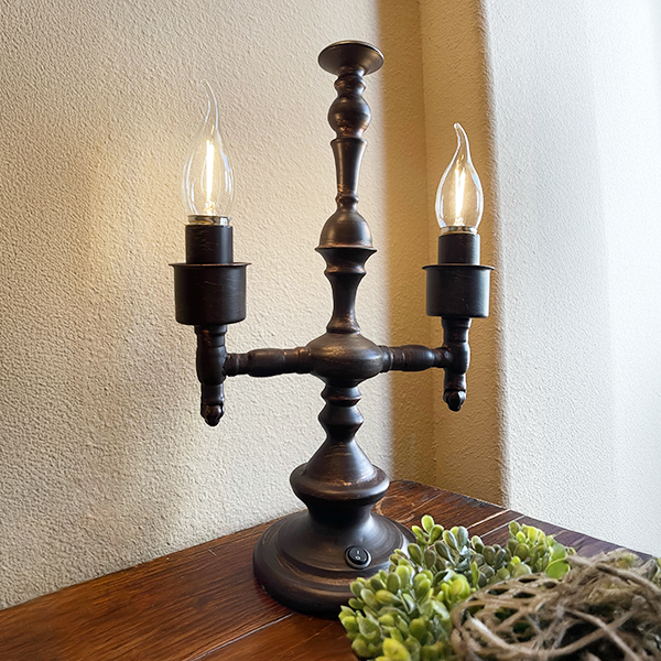 LED Vintage Candelabra Tabletop Lamp