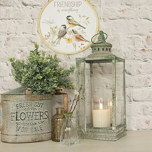 18 Inch Distressed Victorian Inspired Lantern