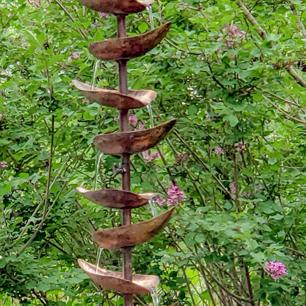 65 Inch Tall Cascading Leaf Garden Fountain