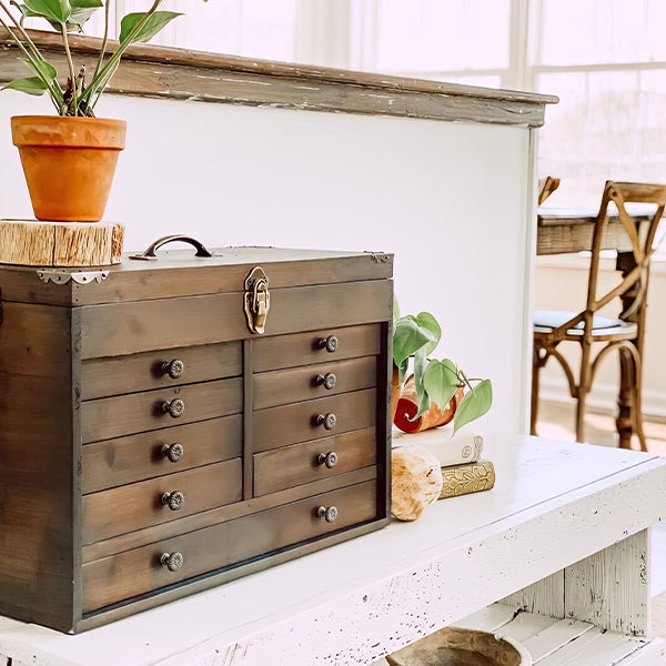 Mid-Century Wood Machinist Chest