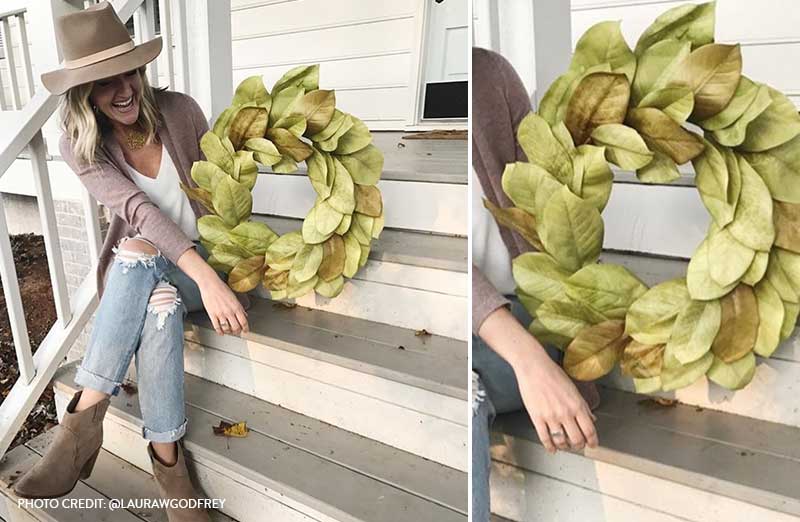 *HUGE* Magnolia Wreath