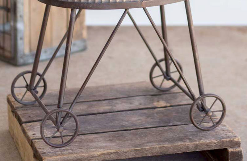 Galvanized Metal Rolling Wash Bin