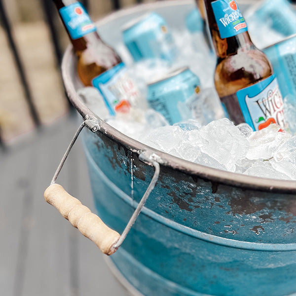 Distressed Multi-Purpose Metal Beverage Tub, Set of 2