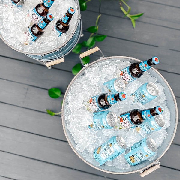 Distressed Multi-Purpose Metal Beverage Tub, Set of 2