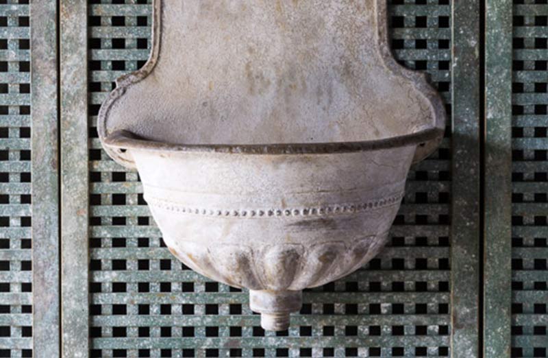 HUGE Rustic Wall Mounted Scalloped Basin