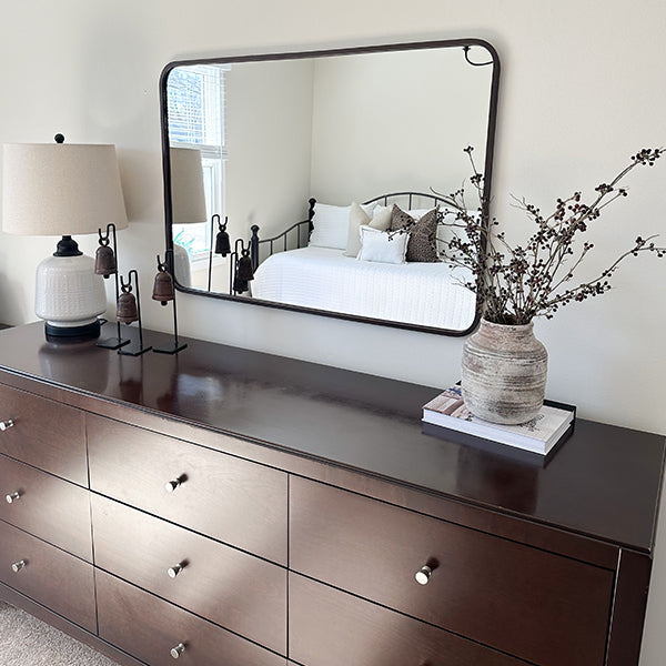 Timeless Rounded Rectangular Bronze Mirror