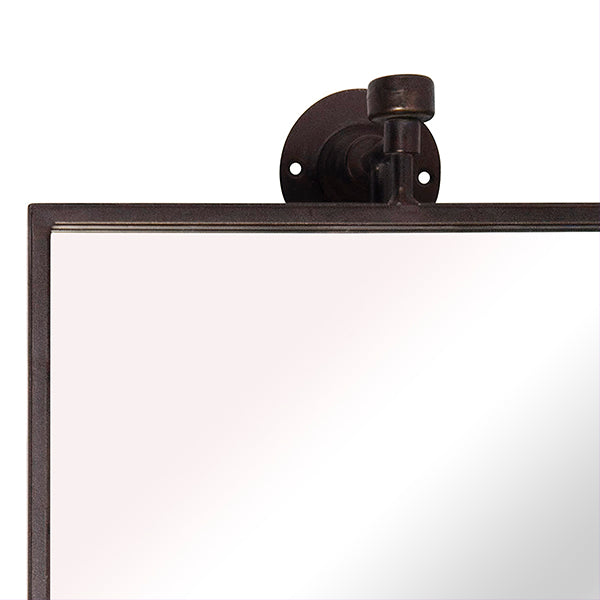 28 Inch Industrial Metal Rectangular Mirror