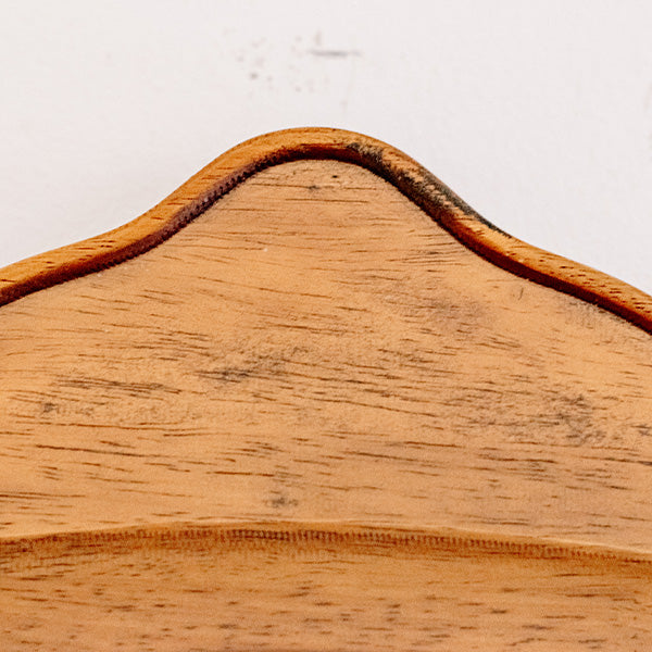 33 Inch Oak Wood Wall Mirror with Hooks and Shelf