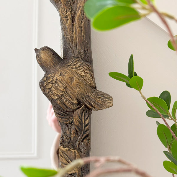 Rustic Branch and Birds Arch Mirror