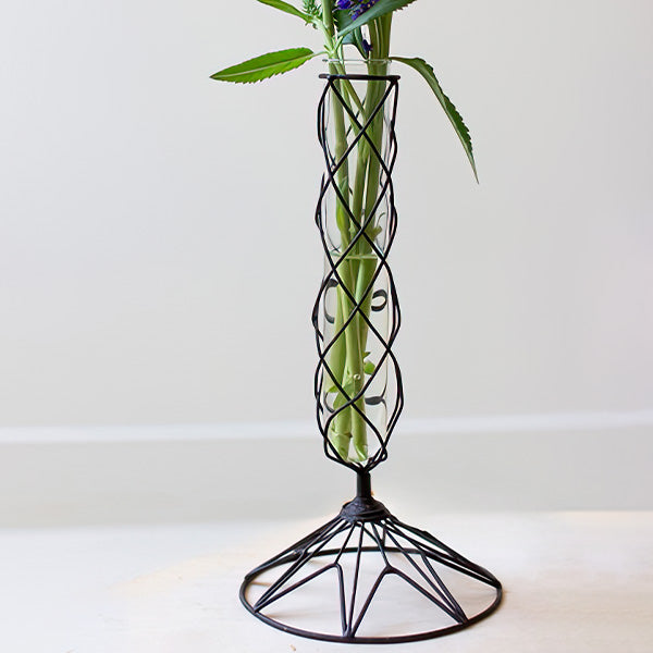Decorative Wire Wrapped Bud Glass Vases, Set of 3