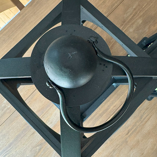 Large Black Modern Farmhouse Wood Lanterns, Set of 2