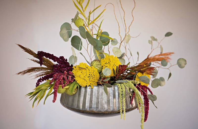 Corrugated Metal Hanging Planters  Set of 3