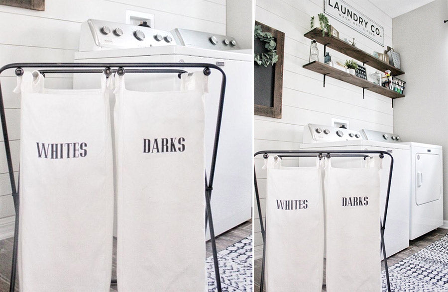 Lights and Darks Double Bag Laundry Cart