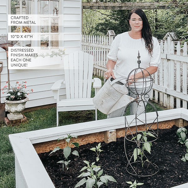 Vintage Inspired Metal Garden Obelisk