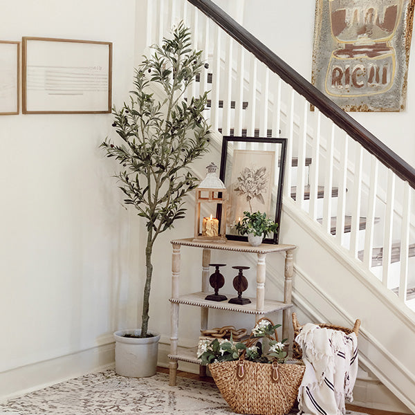 82 Inch Tall Potted Faux Olive Tree