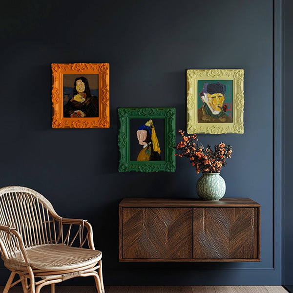 Ornate Colorful Abstract Portraits, Set of Three