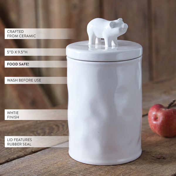 Large Ceramic Piglet Storage Canister