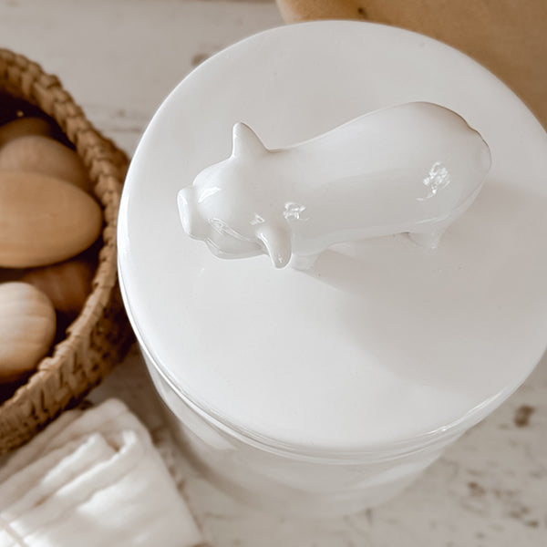 Large Ceramic Piglet Storage Canister