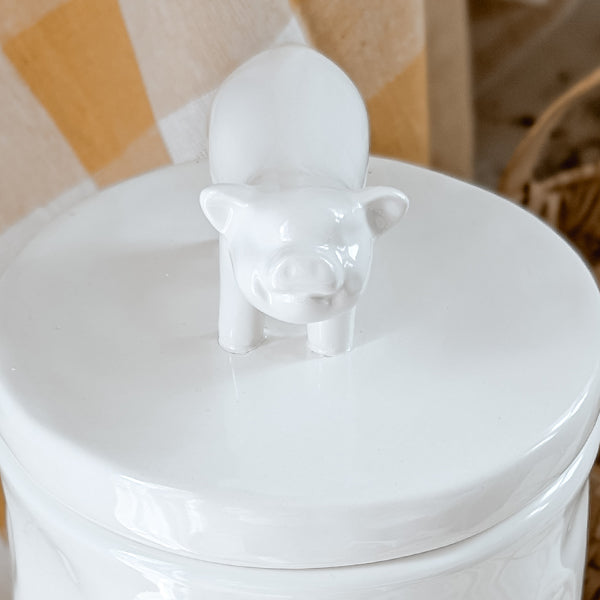 Large Ceramic Piglet Storage Canister
