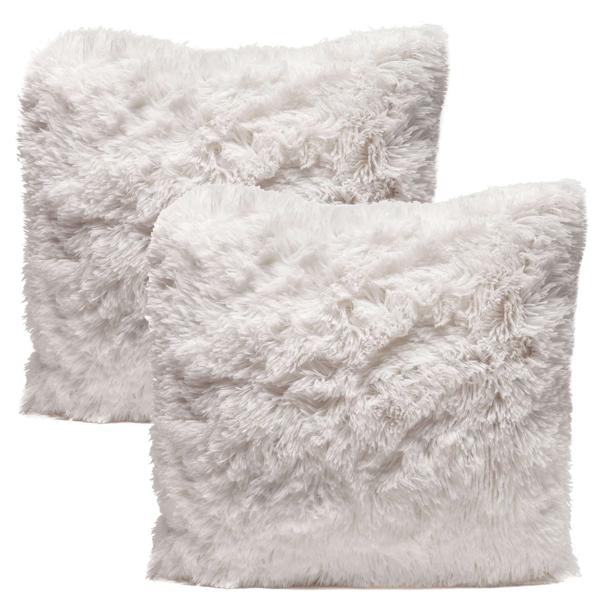 Solid Longfur Throw Pillow Covers-Tolkye