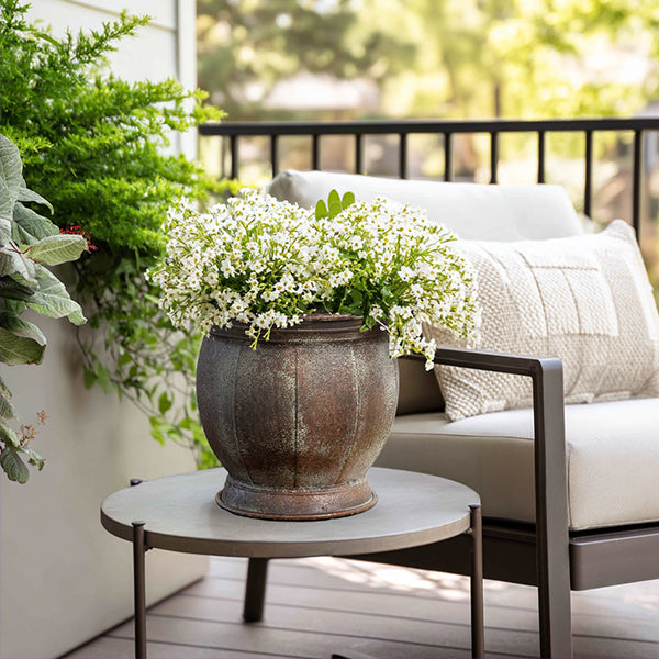Weathered Patina Outdoor Planter