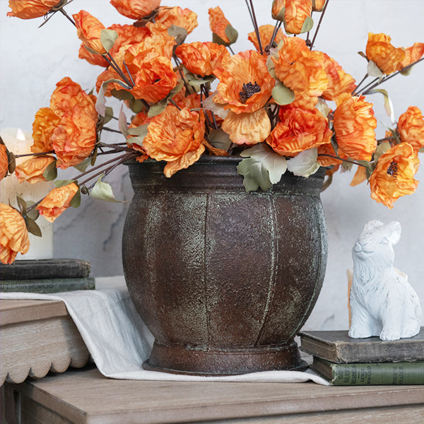 Weathered Patina Outdoor Planter