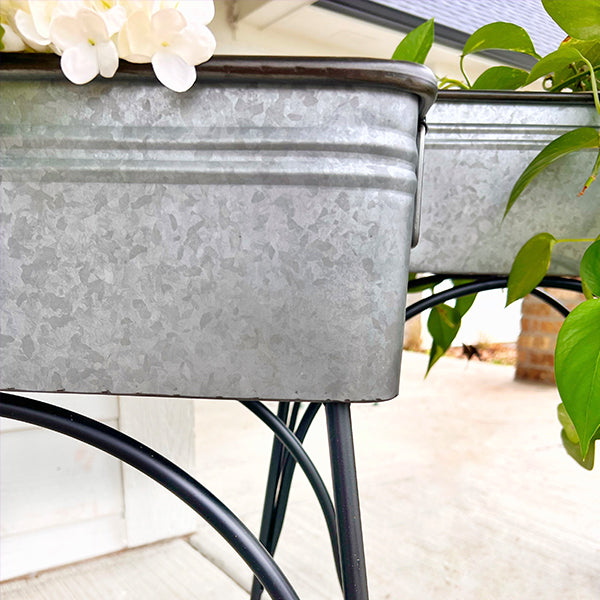 Large Wash Bin Planters with Removable Stands, Set of 2