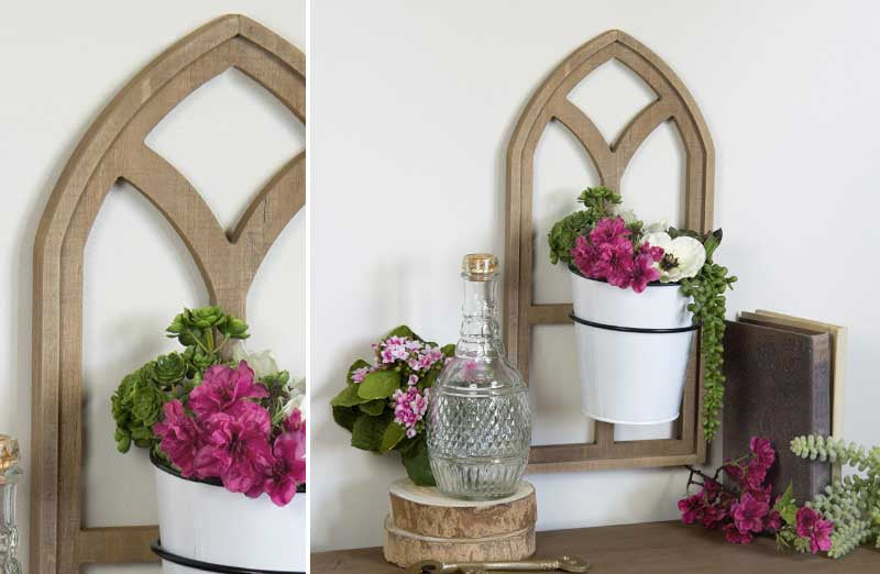 Cathedral Window Pane Wall Planter
