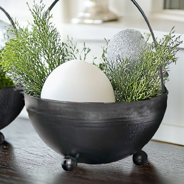 Easter Bunny Metal Planters, Set of Two