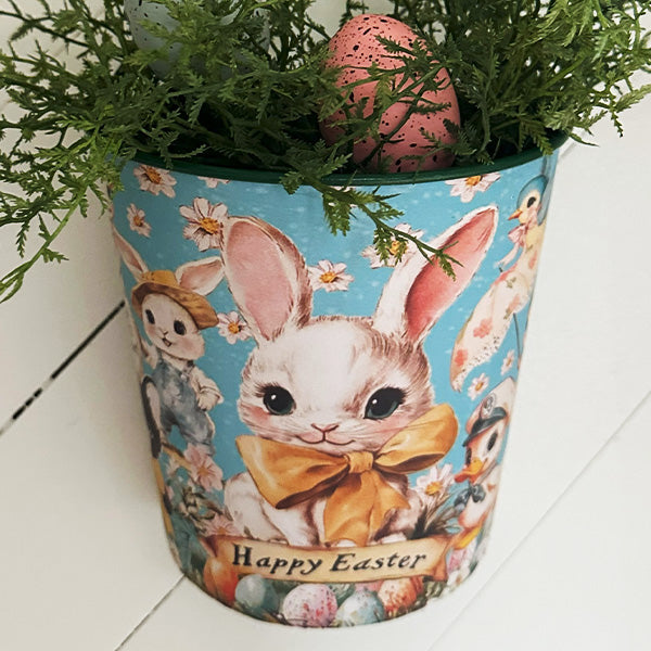 Easter Hanging Metal Planters, Set of Two