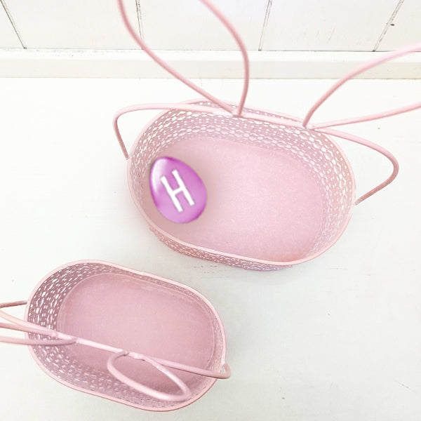 Bunny Ear Metal Baskets, Set of 2