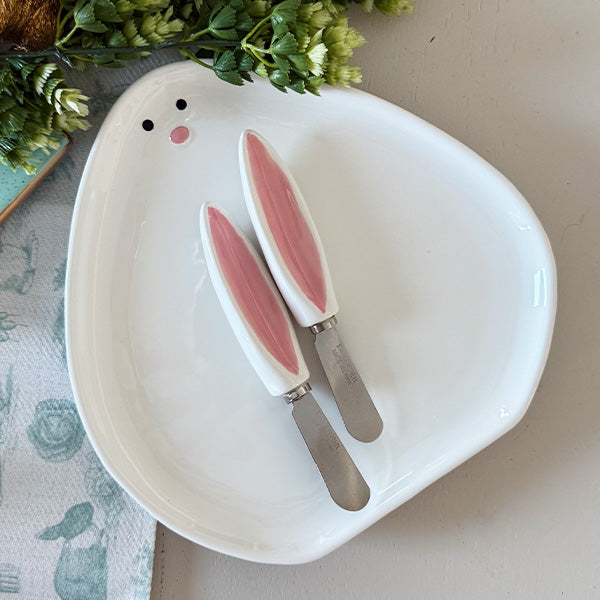 Bunny Ear Serving Plate with Spreader, Set of Three