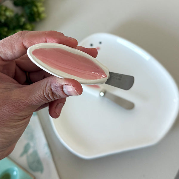 Bunny Ear Serving Plate with Spreader, Set of Three