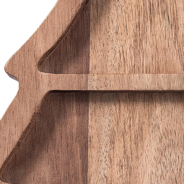 Wood Christmas Tree Serving Platter