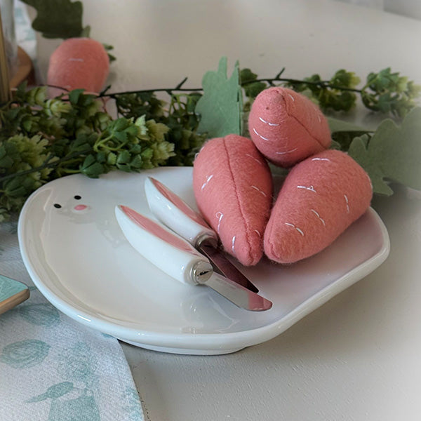Bunny Ear Serving Plate with Spreader, Set of Three