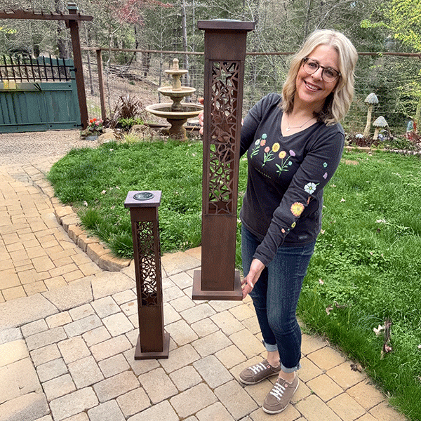 Interchange-a-glow Series: Star Pattern Solar Light Pillars