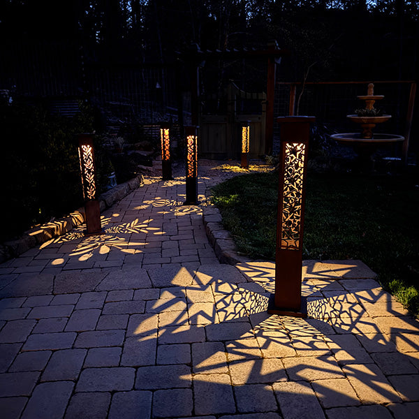 Interchange-a-glow Series: Star Pattern Solar Light Pillars