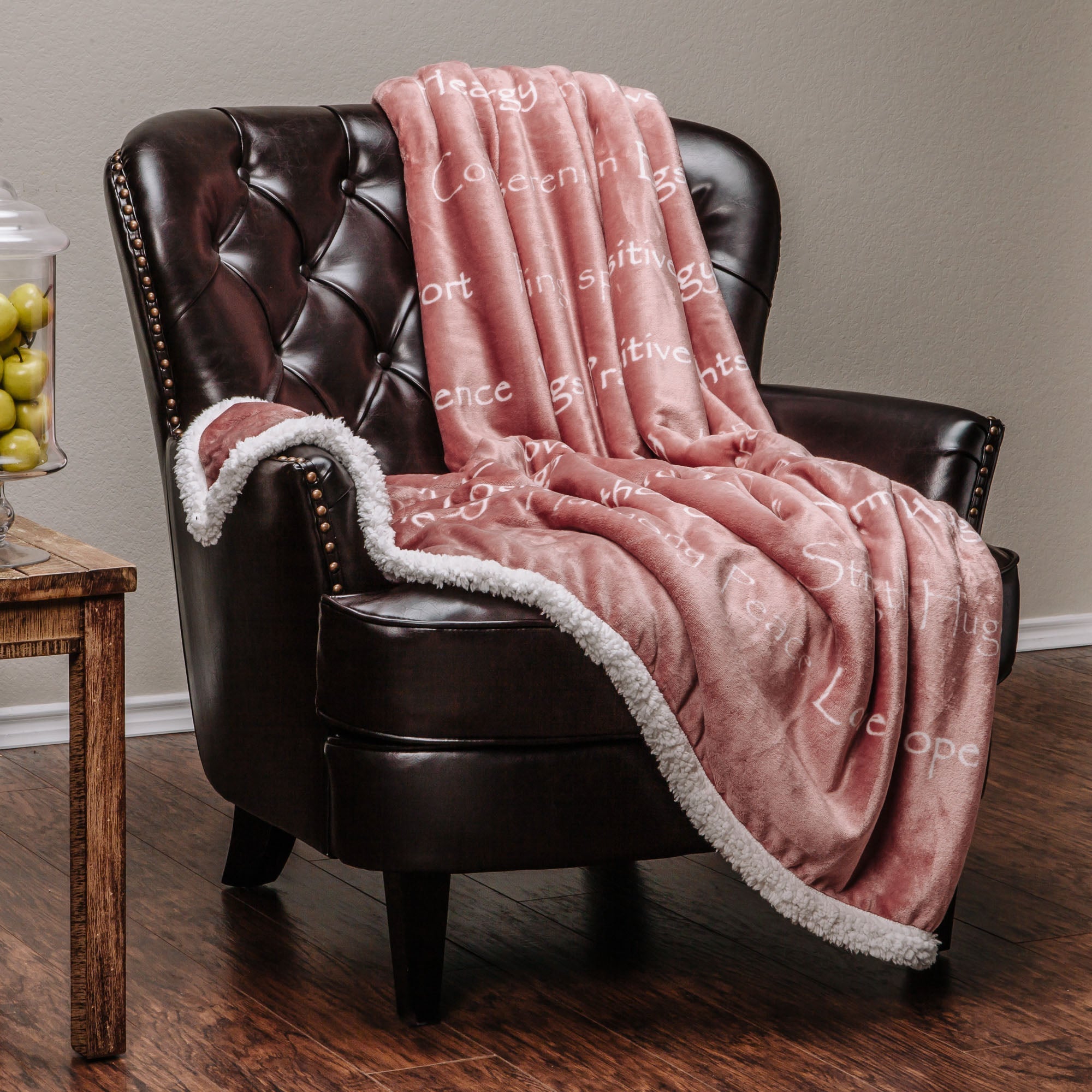 Gift Faux Fur Comfort Words Throw Blanket-Tolkye