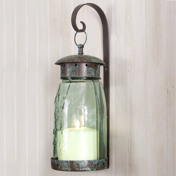 Mason Jar Tea Light Wall Sconce