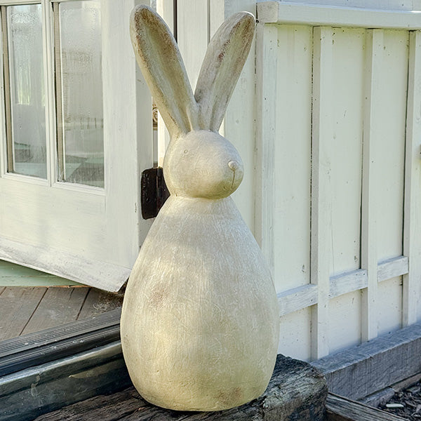 Distressed Bunny Statues, Set of 2